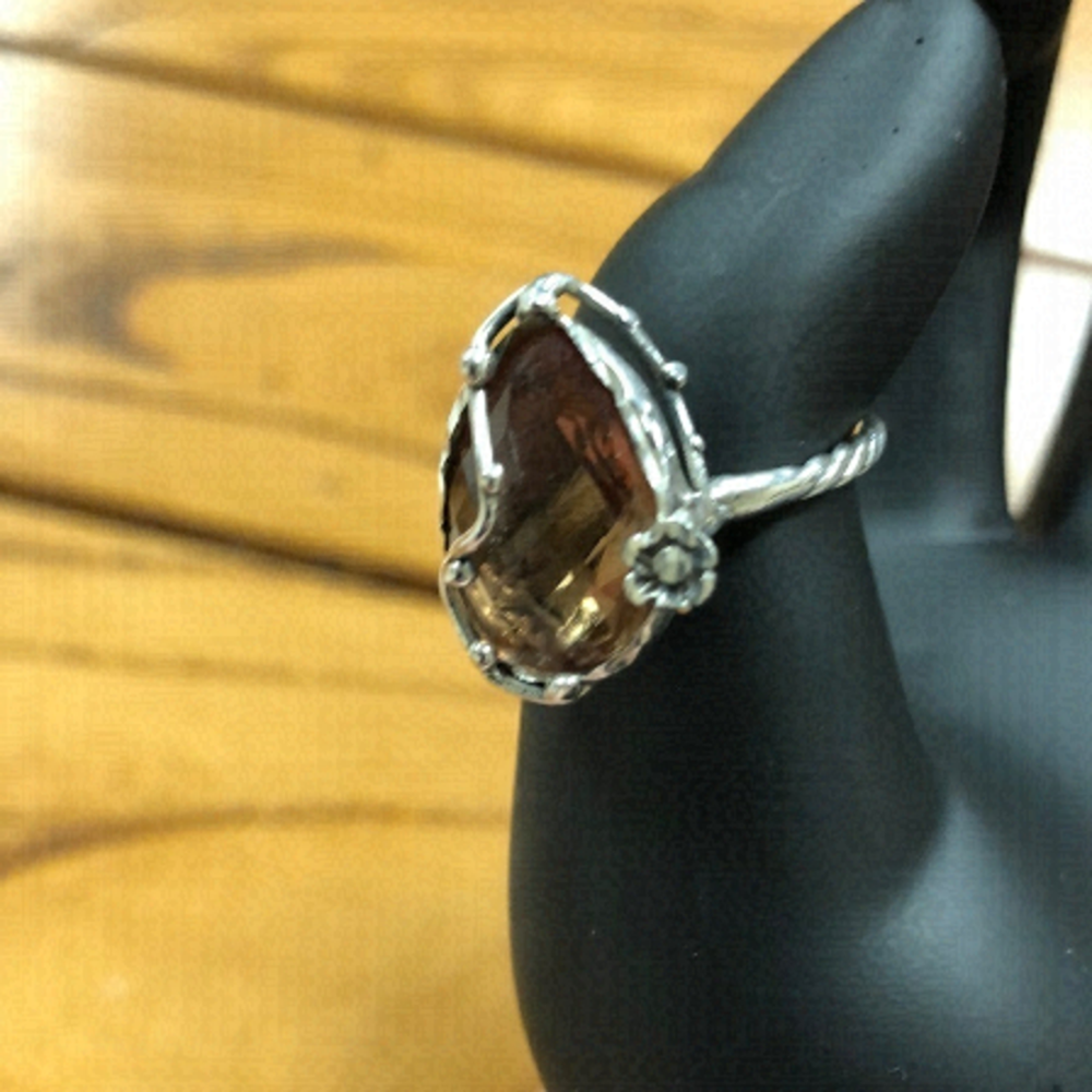 Sterling Silver and Smokey Quartz Ring